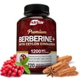 thumbnail image 2 of (2 pack) NutriFlair Berberine HCl 1200mg with Ceylon Cinnamon, 120 Capsules – High Potency Berberine Supplement, Non-GMO, Made in USA, 2-Month Supply, 2 of 8