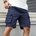 thumbnail image 4 of Dagugfen Cargo Shorts for Men 8" Inseam Loose Fitted Elastic Waist Drawstring Summer Outdoor Climbing Shorts with Multi Pockets, 4 of 8