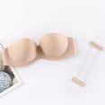 thumbnail image 3 of BlackWhiteStrapless Bra Push Up Sujetador de esponja con correa trasera recargable Sin rastro para, 3 of 5