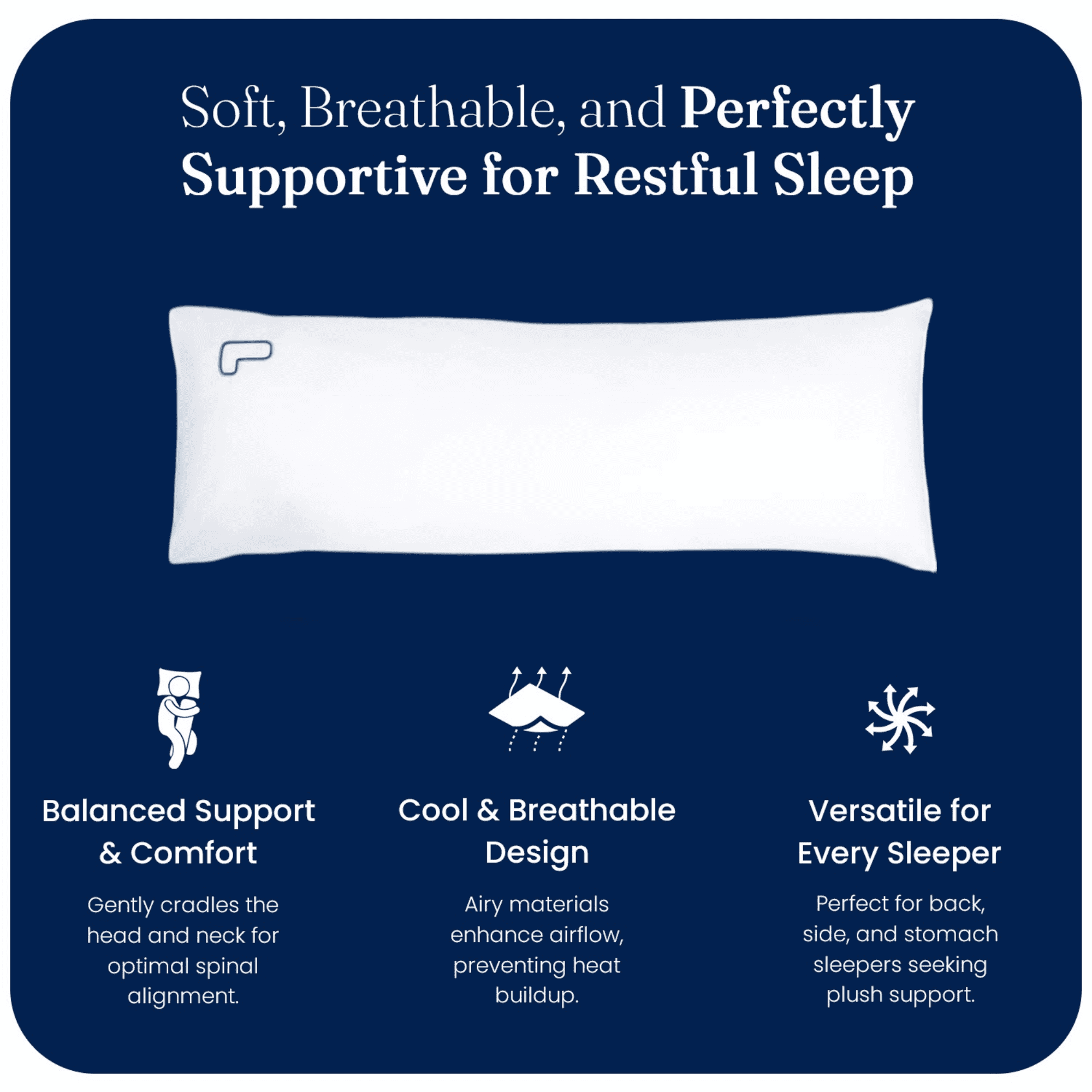The snuggL: Standard Body Pillow 20x54 Long Body Pillow for Knee, Back and Shoulder Support with Cool Hypoallergenic Fibers