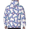 thumbnail image 7 of Rateoe Cute White Rabbit Pattern Mens Hoodie, Pullover Hooded Sweatshirt, Kangaroo Pocket Hoodie Ideal for Daily Wear, Travel and Home-Small, 7 of 7