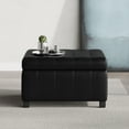 thumbnail image 4 of DUOSONG Isabella Ottoman Black PU Furniture Primary Living Space Ottomans, 4 of 16
