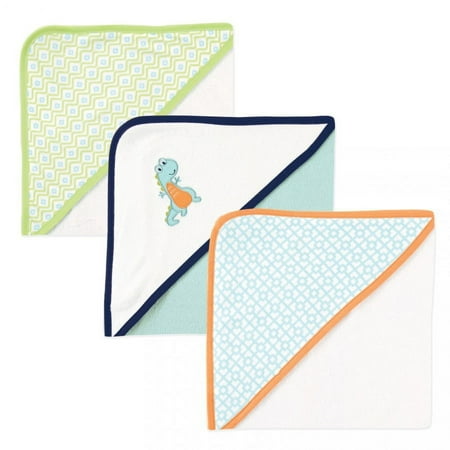 UPC: 0660168052299 | Luvable Friends Baby Boy Cotton Terry Hooded Towels Dinosaur One Size