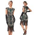 thumbnail image 2 of IDOPIP 1920s Flapper Dresses for Women Great Gatsby Dresses Sequin Fringed Roaring 20s Cocktail Dress, 2 of 4