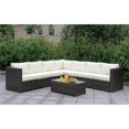 thumbnail image 5 of Bowery Hill Contemporary Rattan Patio Left Arm Chair in Brown and Beige, 5 of 5