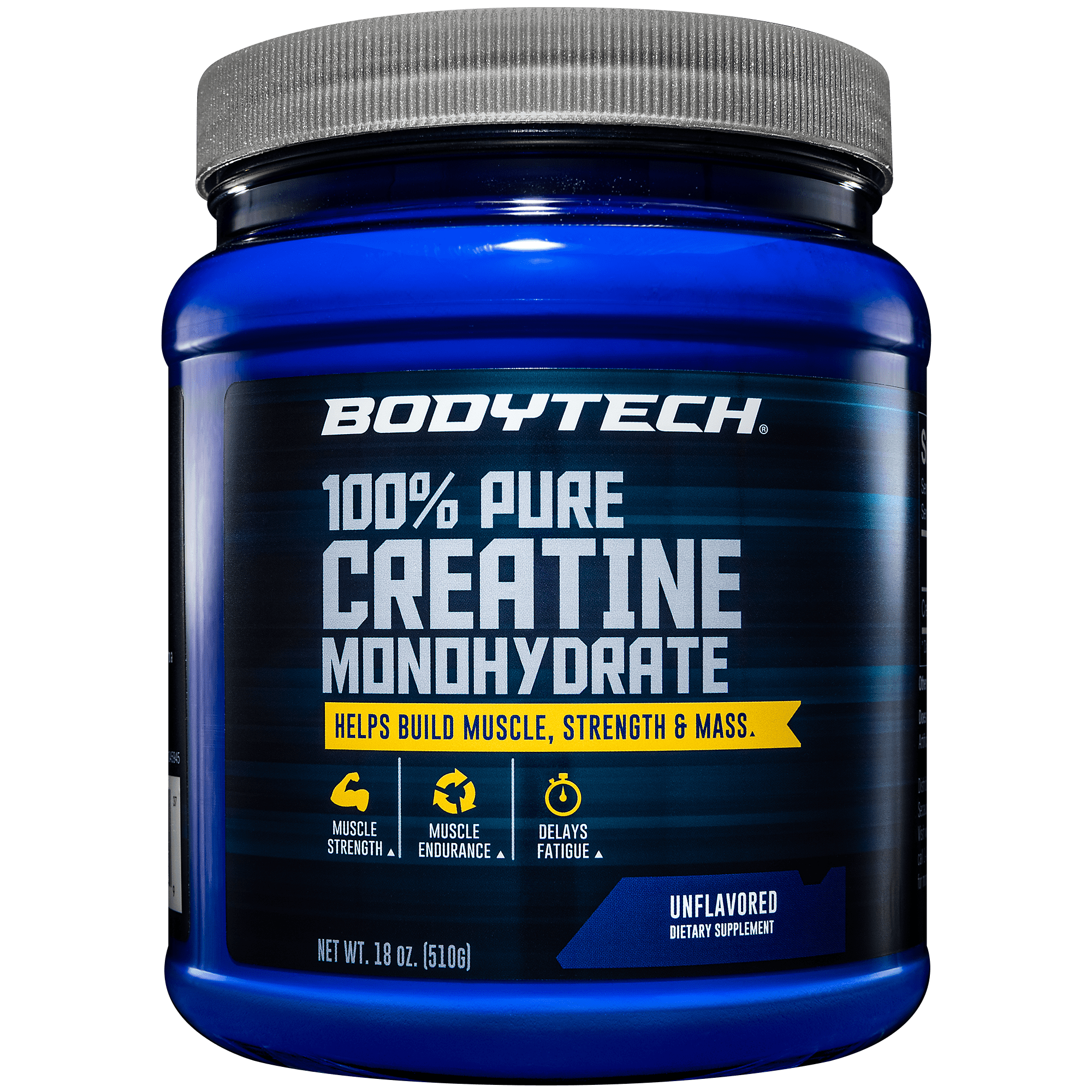 BodyTech 100 Pure Creatine Monohydrate 5 GM/serving Supports Muscle Strength (18 Ounce Powder) -