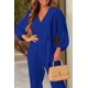 thumbnail image 2 of Mono Enterizo PRETTYGARDEN Azul Real Cuello en V con Cinturón XXL, 2 of 7