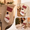 thumbnail image 3 of Feledorashia Christmas Burlap Stocking, Christmas Stocking Ornament, Christmas Accent for Christmas Tree Mantel Wreath Window Gift, Burlap Fabric with Mini Stocking Shape and Attached Hanging Loop, 3 of 7