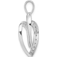 thumbnail image 2 of 14K White Gold 1/10Ct. Diamond Double Heart Pendant Made In India pm4923-010-wa, 2 of 5