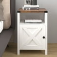 thumbnail image 7 of Catrimown Farmhouse End Table for Living Room Set of 2, Side Table Nightstand for Living Room Bedroom, White, 7 of 7