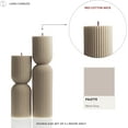 thumbnail image 4 of LAWA Hourglass Pillar Candle - Large Beautiful Handmade Pillar Scented Soy Wax Candle Elegant Bubble Aesthetic Candle Housewarming Gift Home Room Shelf Decor Idea Moon Gray (Set of 2), 4 of 18