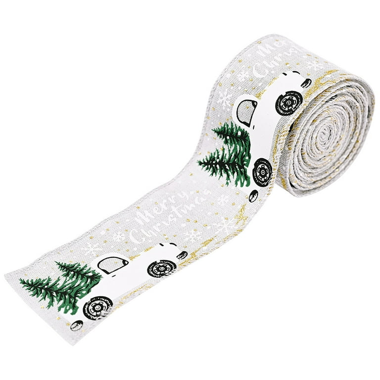  SEWACC 6 Pcs Holiday Wrapping Ribbon Xmas Wrapping Ribbon  Fabric Crafts Ribbons Christmas Tree Ribbon Garland Decoration Flower Wrapping  Ribbon Metallic Craft Ribbon Gift Decorate : Health & Household