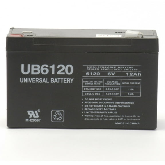 6V 12Ah F2 SLA Replacement Battery for CSB GP6120, GP 6120 UPS