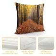 thumbnail image 4 of Pratyus Autumn Leaves Pillow Cushion Covers Short Plush Square Design for Sofa Couch Bedroom Car Home Decor 1PC 20x20in, 4 of 5