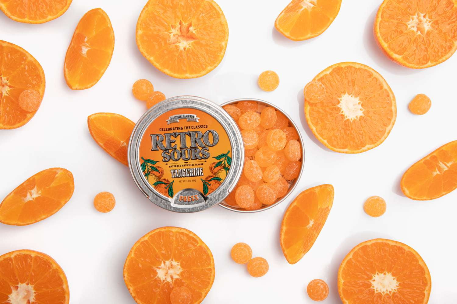 Candy Retro Sours Tangerine 2 oz Tin