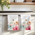 thumbnail image 7 of Summer Tropical Kitchen Towels Set of 4, Watercolor Palm Leaves Butterfly Flower Absorbent Dish Towels for Kitchen, Microfiber Hand Towel, Quick Drying Tea Towel for Cleaning Decorative Dishcloths, 7 of 7