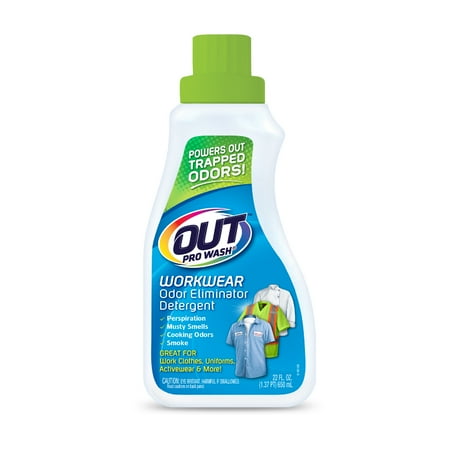 Out ProWash Odor Eliminator Laundry Detergent Liquid, Unscented, 22 oz., 1 Count