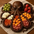 thumbnail image 4 of WovenWink Octopus Charcuterie Platter,Octopus Kraken Design Party Board for Cheese Meats & Fruit, Ocean Themed Wood Serving Tray, Nautical Serving Gift for Seafood Lovers Kitchen Home Decor, 4 of 7