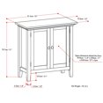 thumbnail image 6 of JERFIT 32" Solid Wood Low Storage Cabinet with 2 Doors & Adjustable Shelves, Dark Brown Transitional Style Accent Console for Living Room, Bedroom, Entryway, 6 of 7