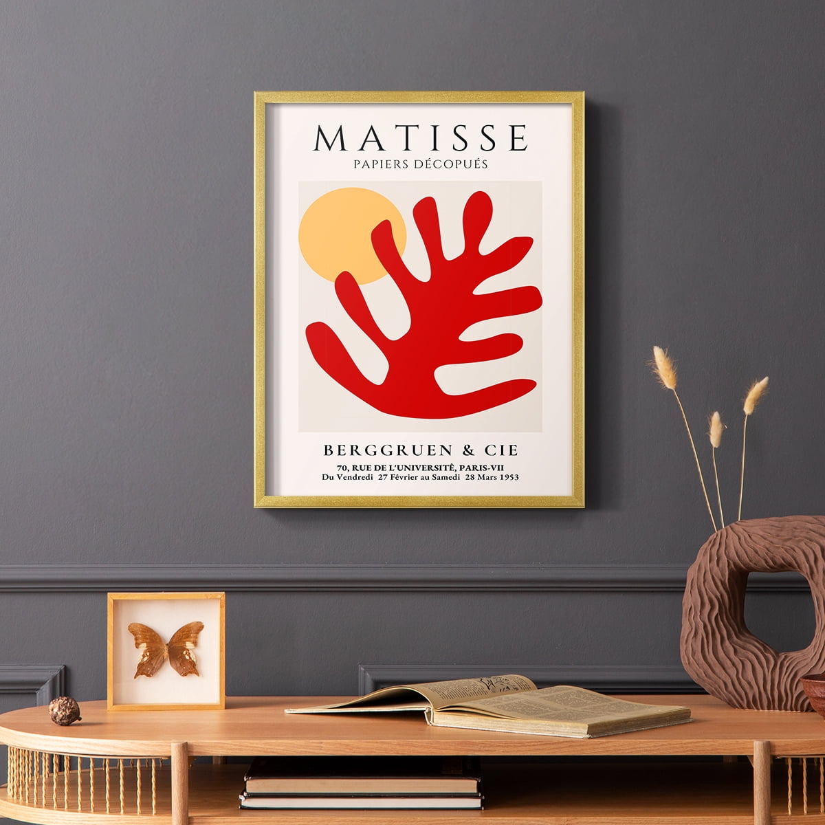 Matisse CLXX Framed Print in Gold Solid Wood 11 x 14 Framed Print