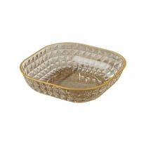 Cinvoph Fruit Dessert Serving Tray - Versatile Snack Platter & Bowl, Sturdy Household Dish for Living Room Coffee Table, Ideal for Tea Break, Buffet & Family Meals, Yellow