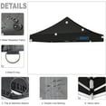 thumbnail image 2 of SUSUZI 10x10 Top Replacement Cover for Pop Up Canopy, Canopy Tent Top Cover for Outdoor Canopy, Black, 2 of 7
