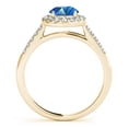 thumbnail image 2 of Aonejewelry 1.30 Ct. Halo Blue Diamond Engagement Ring Crafted In 14k Yellow Gold, 2 of 2