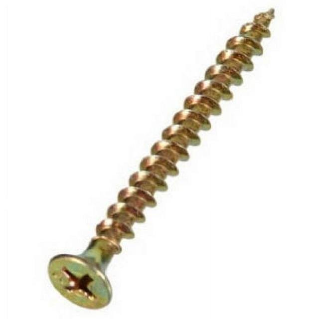 Multi-Use Screws, Flat Phillips Head, Gold, 2 In. x #6, 50-Pk. - 40890