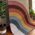 thumbnail image 2 of Amelia Rainbow Shag Area Rug, 2 of 5