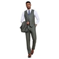 thumbnail image 2 of Tazzio Skinny Fit Sharkskin 3 Piece Suit Set with Wide Peak Lapel, 2 of 4