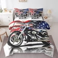thumbnail image 1 of Racing Motorcycle Full Comforter Set - 7 Pieces Bed in a Bag Set,American Flag Bedding Sets Full with Vehicles Dirt Bike Motocross Rider Quilted Comforter,Flat Sheet,Fitted Sheet,Pillowcases, 1 of 5