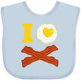 thumbnail image 3 of Inktastic I Love Bacon and Eggs Boys or Girls Baby Bib, 3 of 4