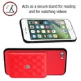 thumbnail image 2 of for iPhone 7 / 8 / SE 2022 & 2020 Slim Case with Card Holders and Strap for Women, iPhone 7/ 8/SE 2022 & 2020 Phone Case Wallet PU Leather Kickstand RFID Blocking Flip Shockproof Wallet Case - Red, 2 of 11