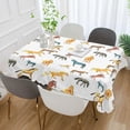 thumbnail image 5 of Coolnut Tablecloth 60" x 120" Cartoon Horses Rectangle Table Cloth Stain-Resistant Dining Table Cover for Home Dinner Party House Decor, 5 of 7