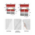 thumbnail image 6 of Red Gray Ombre Kitchen Curtains Swag Valance and Tier Curtains Set 36 Inch Length, Modern Gradient Abstract Art Rod Pocket Drape Panels Pair Swag Curtains for Bathroom/Cafe/Window, 6 of 6