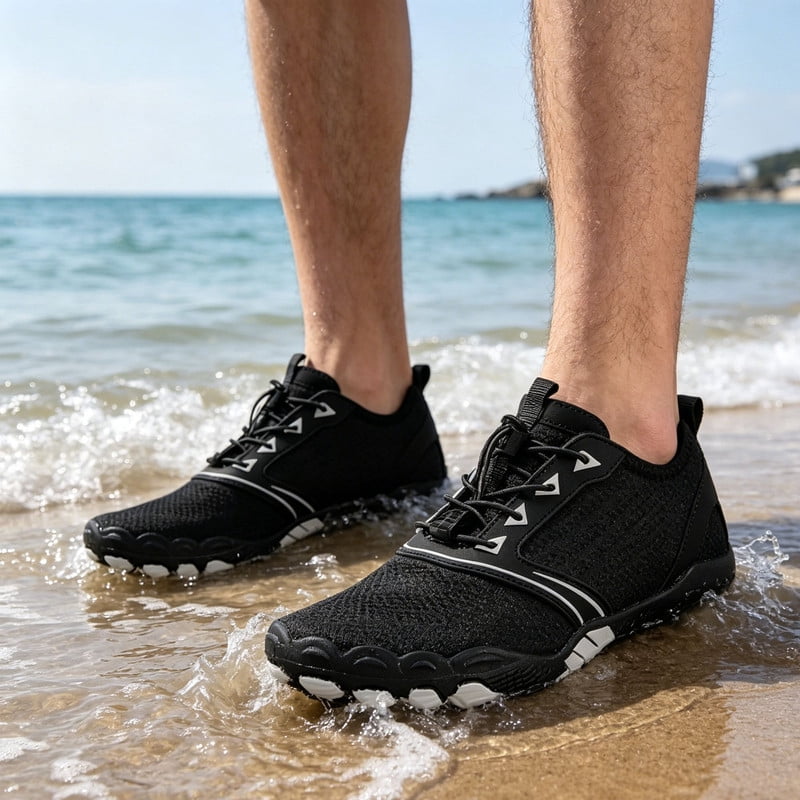 BERANMEY Casual Hike Barefoot Shoes for Women & Men Breathable Non-Slip Athletic Footwear Wide Toe Water Shoes for Hiking Non-Slip Shoes for Unisex Grounded Comfort wear