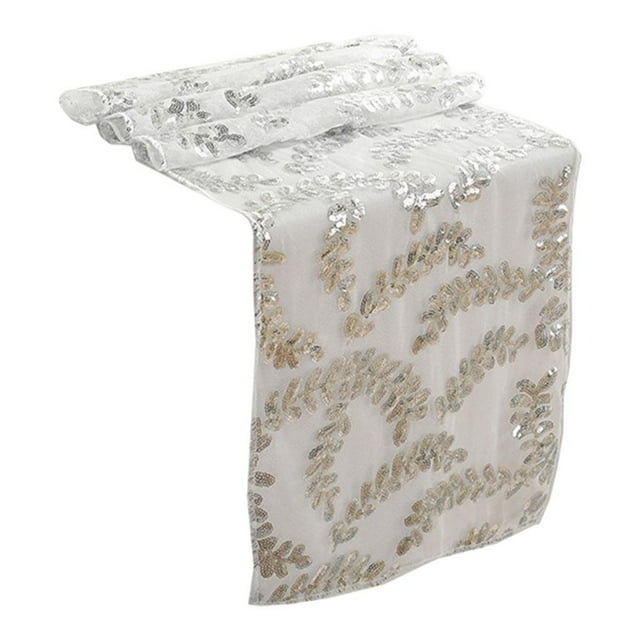 Camino de mesa con lentejuelas, decoración rectangular para fiesta de 11.81x70.87 pulgadas