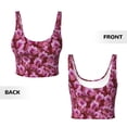 thumbnail image 3 of JUNZAN Orchids Flowers Print Women's Workout Tank Tops - U Back Fitness Top with Built-In Shelf Bra, Perfect for Yoga and Gym-Small, 3 of 8