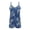 Blue Daisy Floral, variant on ZAITUBLES Womens Summer Casual Sleeveless Romper Loose Adjustable Spaghetti Strap Shorts Jumpsuits with Front Pockets, Casual Beach Vacation Outfits, Rose Navy Blue Print, Size XL