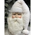 thumbnail image 2 of Santa Face Wall Hanging Art Christmas Winter Decor White Hat 19.5", 2 of 6