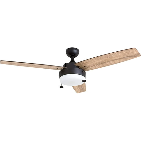 

KUSONG 51019 Statham Modern Farmhouse Ceiling Fan 52 Brushed Nickel