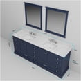 thumbnail image 6 of JERFIT 84 inch Navy Blue Double Bathroom Vanity Set with Marble Top, Soft Close Drawers & Modern Mirrors, 6 of 7