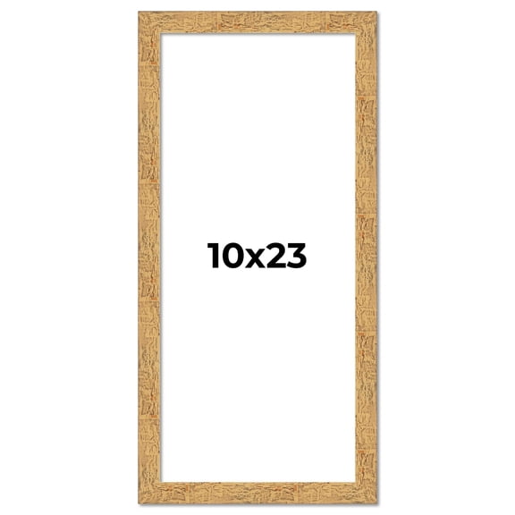 10x23 Frame Beige Real Wood Picture Frame Width 1.25 inches | Interior Frame Depth 0.5 inches |