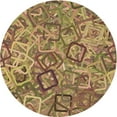 thumbnail image 1 of Ahgly Company Indoor Round Patterned Sienna Brown Area Rugs, 8' Round, 1 of 6