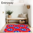 thumbnail image 3 of ODIKA 6'x9' Machine Washable Non-Slip Area Rug, Playful Letterland Pathways with Interactive Train Routes and ABC Symbols High Traffic Rug, Red, 695125, 3 of 5