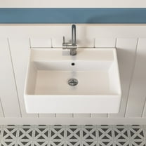 DeerValley DV-1WS0127 23" x 18" White Rectangular Vitreous China Wall Mount Bathroom Sink with Overflow