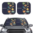thumbnail image 2 of Haiem Space Car Windshield Sun Shade (2 Pieces) Foldable Windshield Sun Shade Car Accessories for Truck SUV Pickup-Small, 2 of 7
