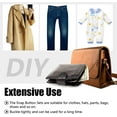 thumbnail image 4 of 24 Pieces Copper Snap Button Portable Round Replacement Pieces Copper Portable Round DIY Clothes Coat Jacket Handbag Purse Sewing Fastener Accessories, 4 of 9