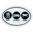 thumbnail image 1 of Oval Car Magnet - Eat - Sleep - Ride - Horse Lover's - Magnetic Bumper Sticker, 1 of 1