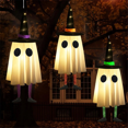 thumbnail image 3 of Set of 3 Halloween Hanging Ghosts, Halloween Decorations Outdoor for Yard Patio Garden Tree Outside(3 Ghost Lighted),Set of 3 Halloween Hanging Ghosts, 3 of 7